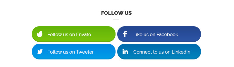 Envato Follow Buttons Layout №2