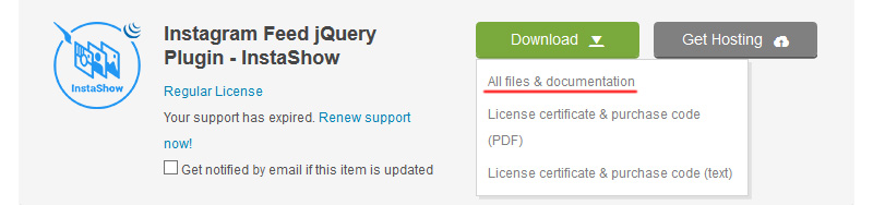 Download InstaShow jQuery Files
