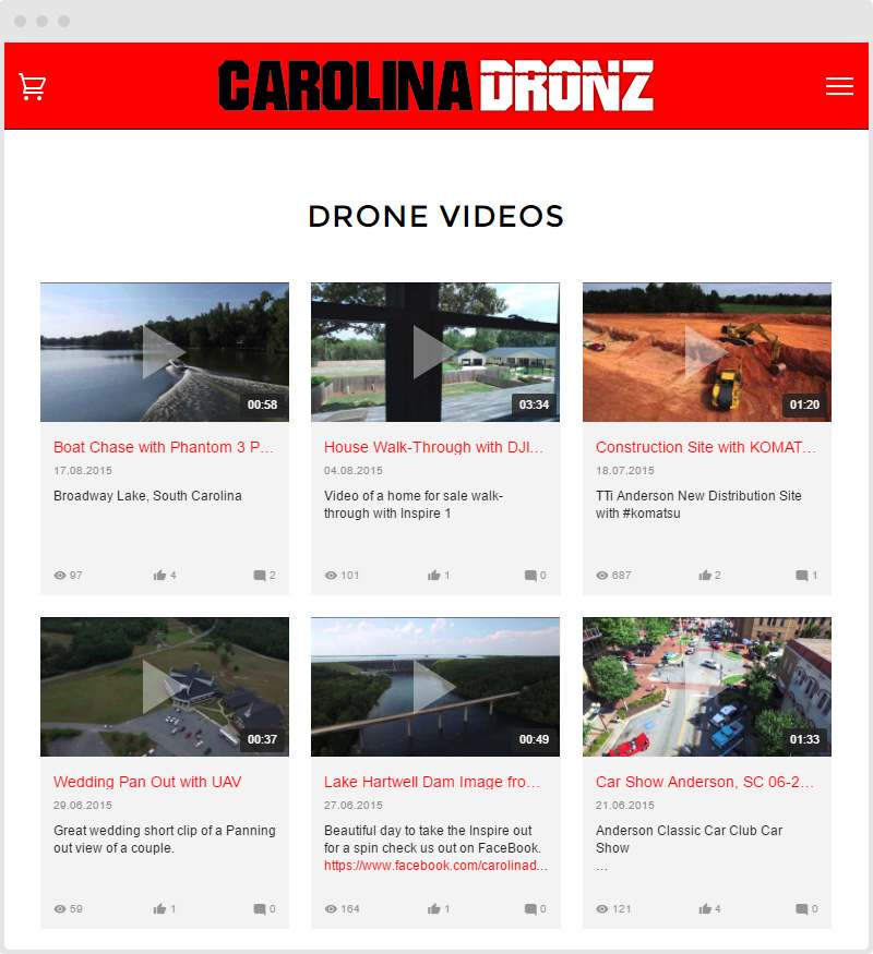 Shopify Drone YouTube Gallery