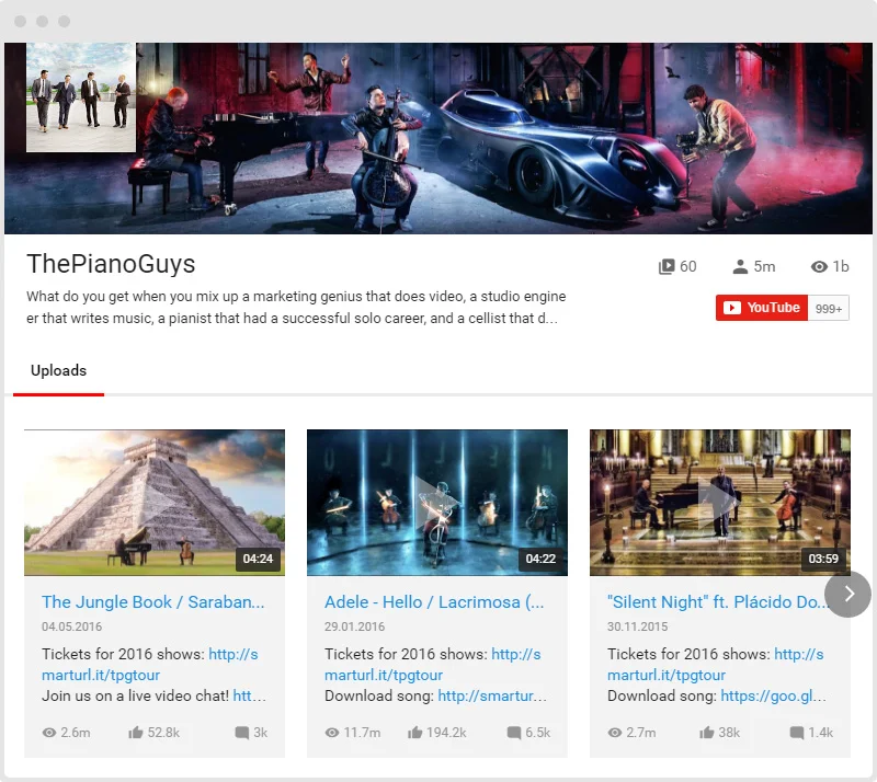 YouTube Plugin Classic Layout