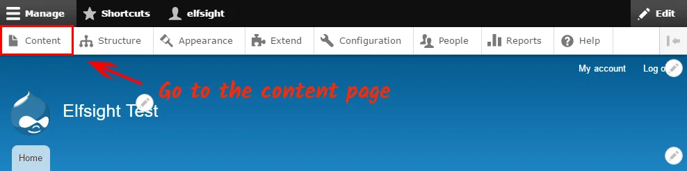 Go to Drupal pages’ catalog