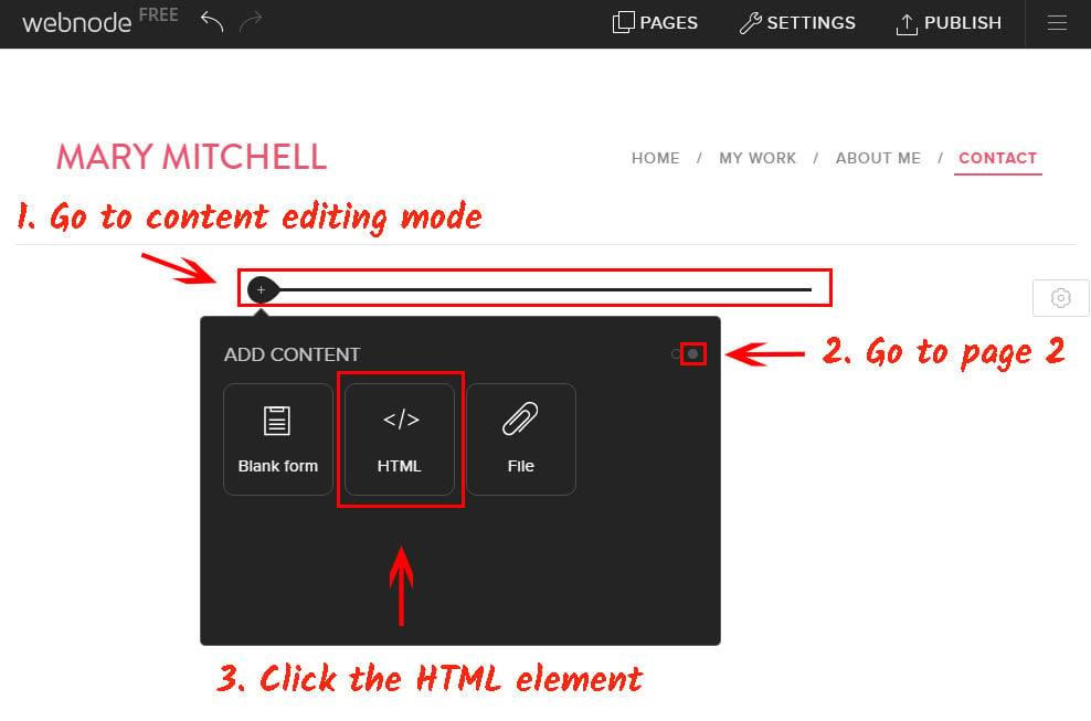 Add HTML element