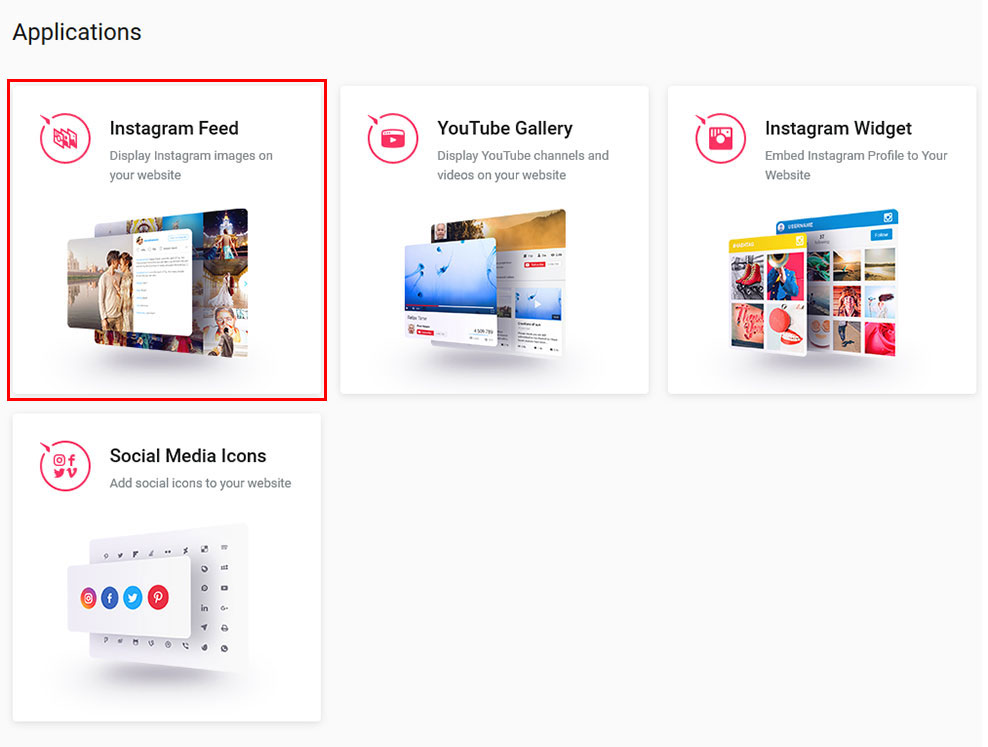 Select Instagram feed app