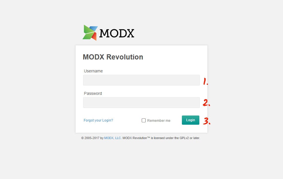 authorize in the modx