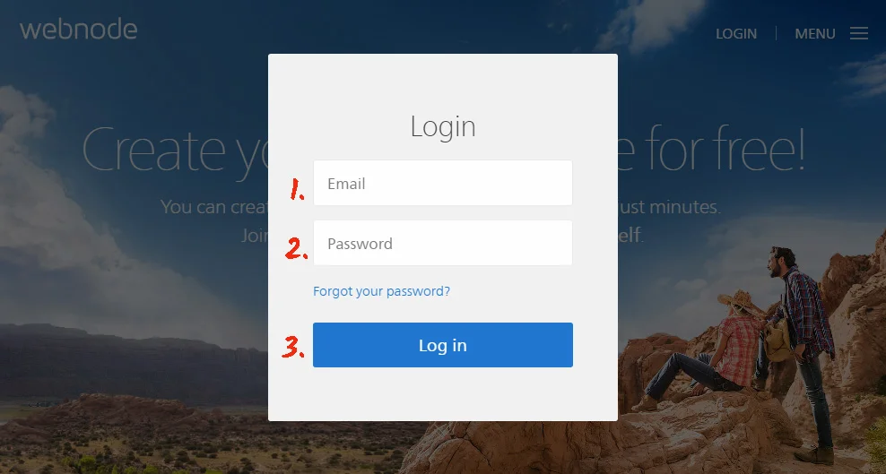 Webnode — How to Log in to Your Email Account