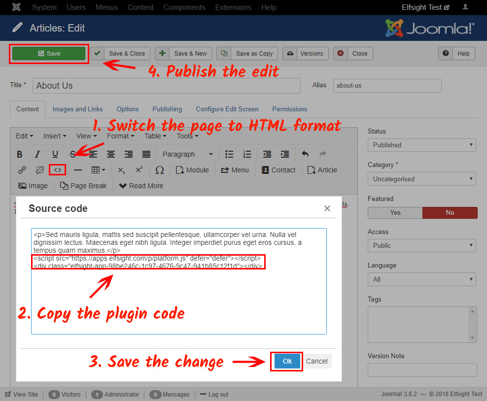 click map in joomla