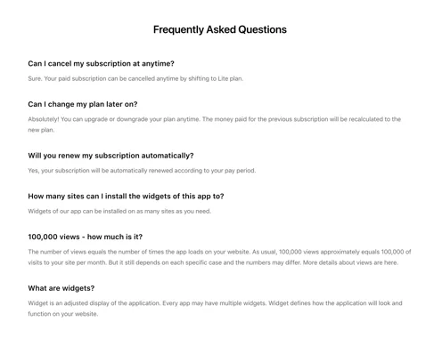 Simple FAQ website template