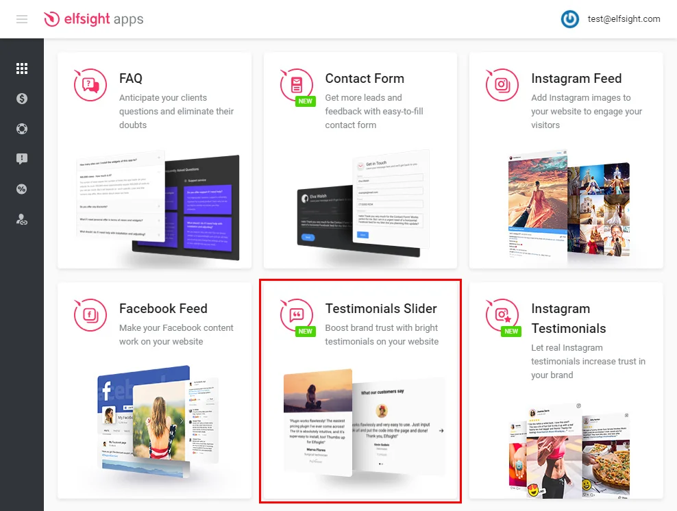 select instagram testimonials plugin