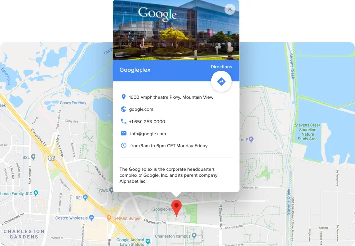 Google Maps app for Weebly