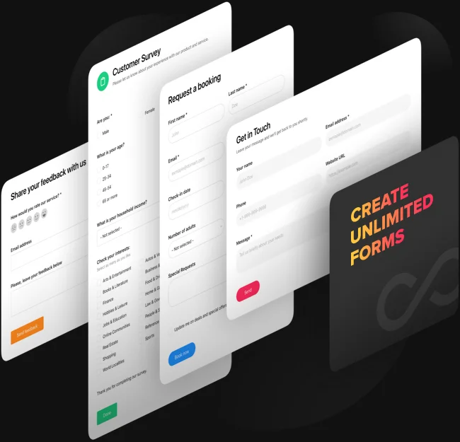 Powerful Contact Form Builder - Your all-in-one form app for custom forms,  registration forms