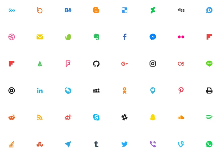 Social Media Icons for Blogger