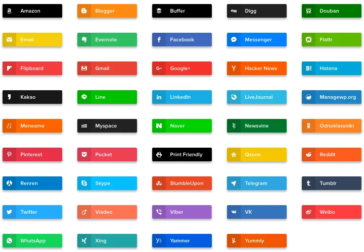 Social Buttons For Blogger