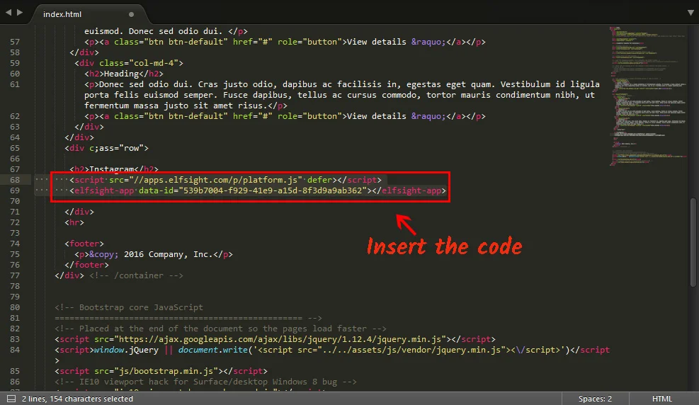 add html code as iframe to webpage