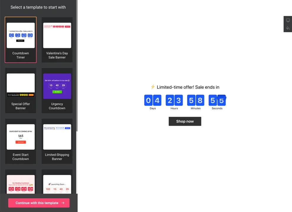 countdown timer html javascript