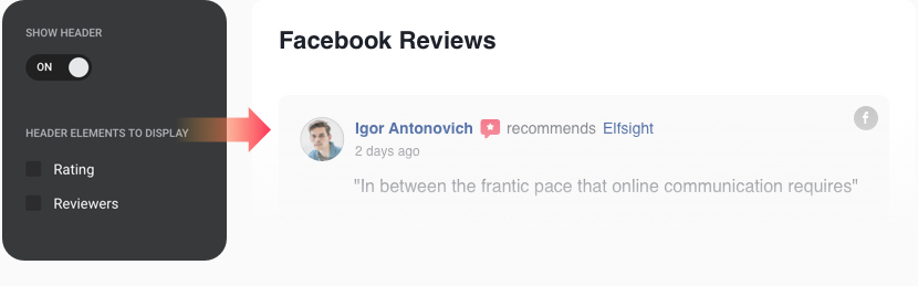 free facebook review widget