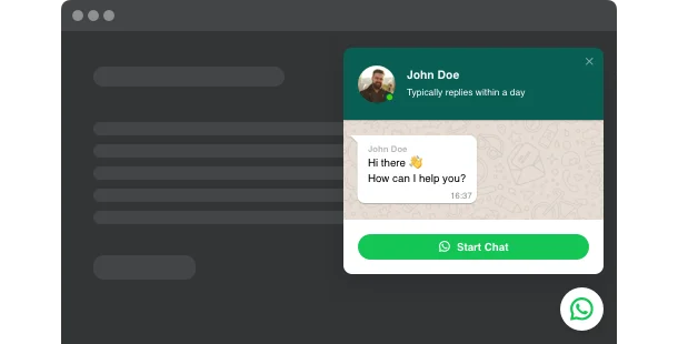 Whatsapp Chat - Add Whatsapp Widget to website (fast and free)