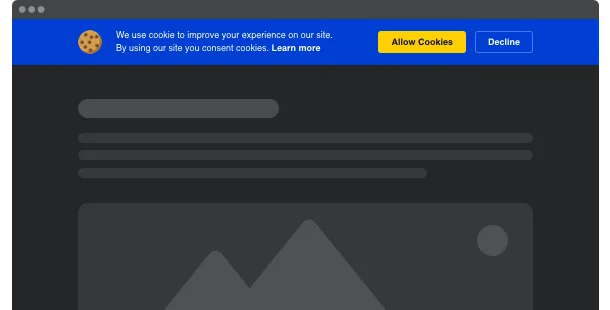 Cookie Consent widget for website