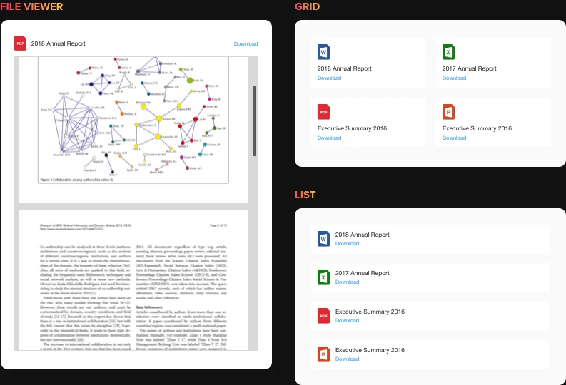 Document viewing and downloading with ease