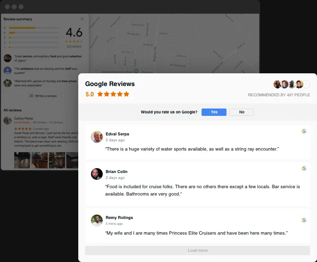 Reviews from Google for your spotless reputation