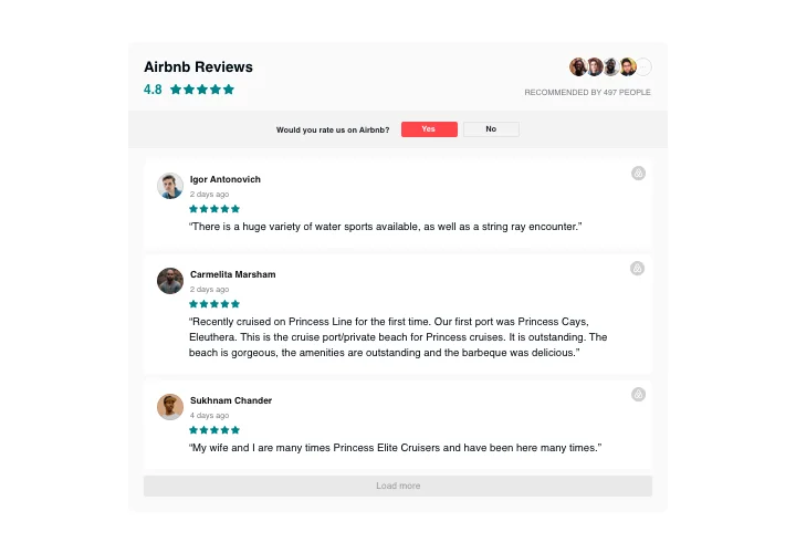 Shopify Airbnb Reviews