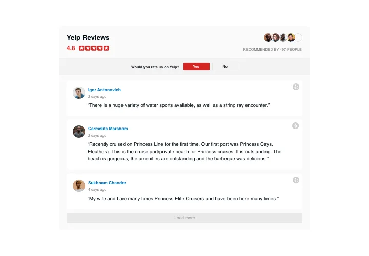 OpenCart Yelp Reviews extension