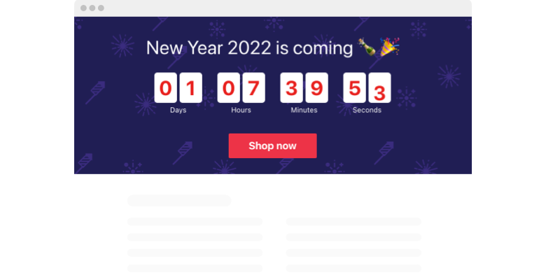 New Year Countdown Timer widget