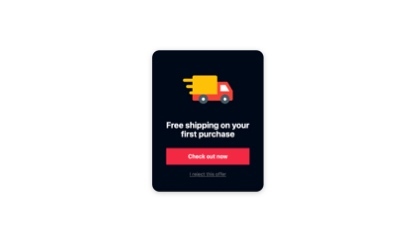 Free Shipping banner popup template