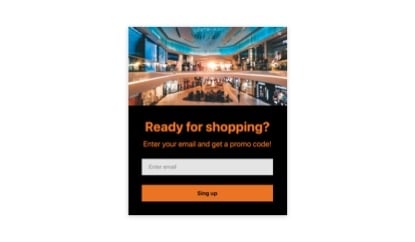Ready for shopping promo popup template