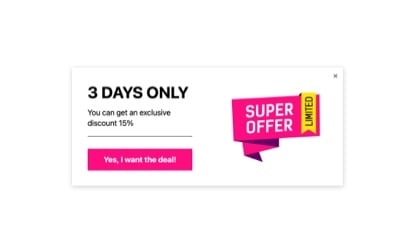Ready for shopping promo popup template