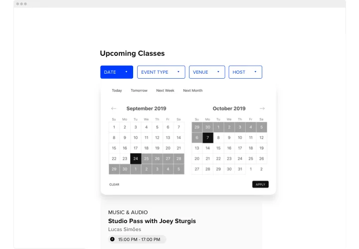 HTML Event Calendar — Embed Calendar widget on your HTML website