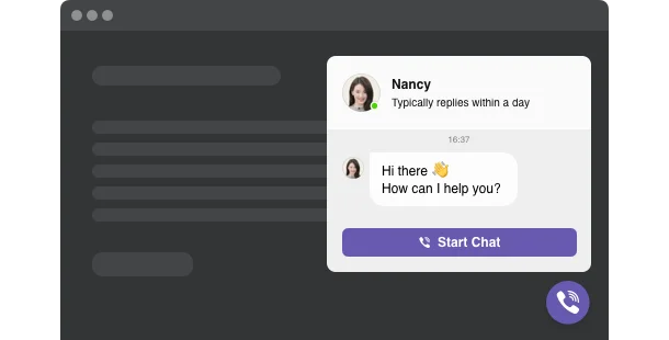 Allow users contact you on Viber directly on your website