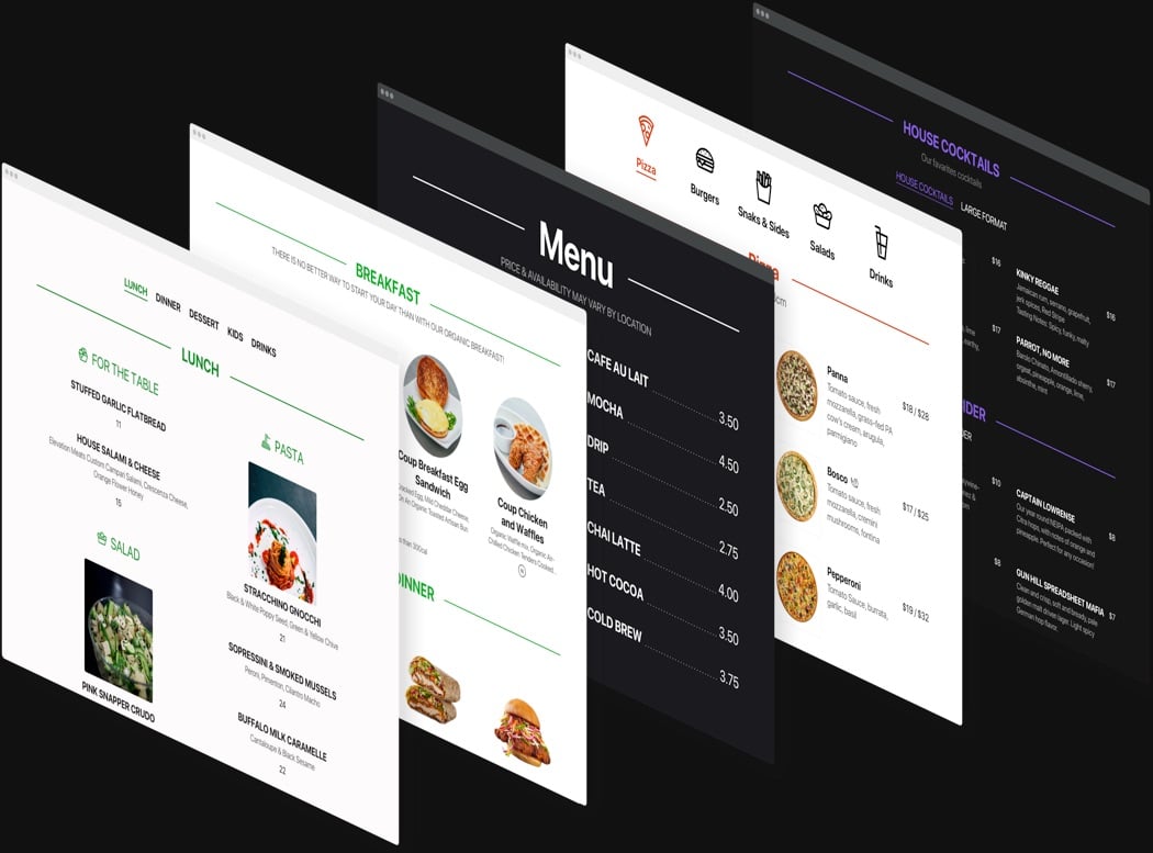 Make your menu stylish and attractive