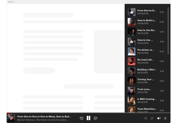 Webnode Podcast Player widget