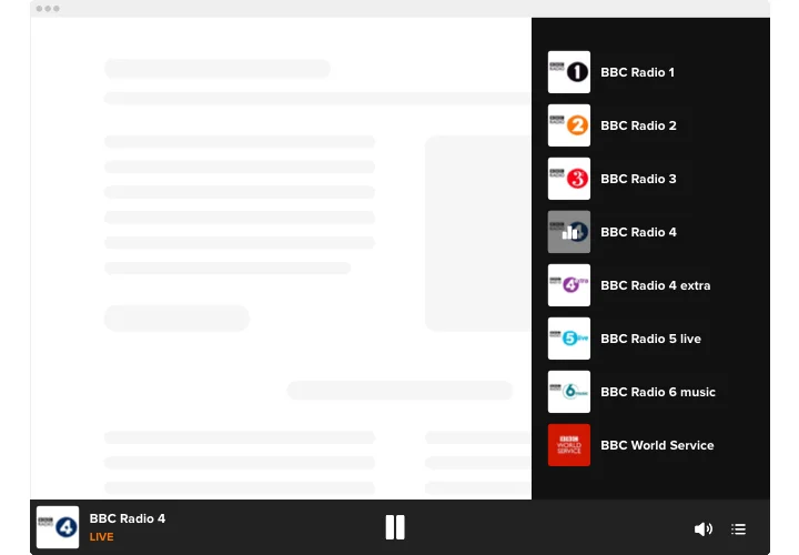 Adobe Muse Radio Player widget