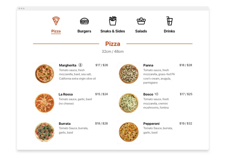 Restaurant Menu for HTML websites - free and stunning