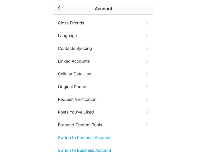 How to switch to business account