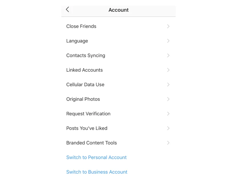 How to switch to business account