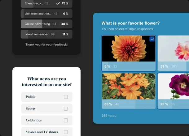 Create polls effortlessly, whenever you need