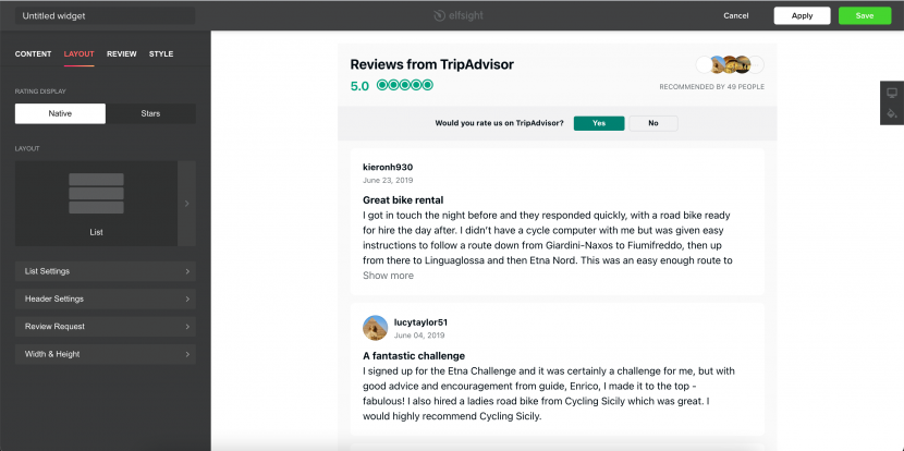 how to integrate Tripadvisor to your website