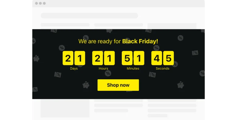 Black Friday Countdown Timer template