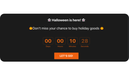 Holiday Halloween Countdown template