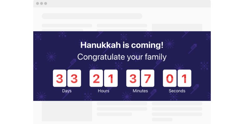 Hanukkah Countdown Timer template