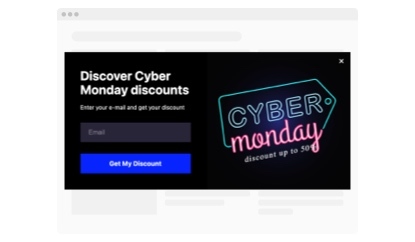 Subscribe Cyber Monday popup template