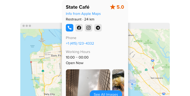 Apple Maps widget for website
