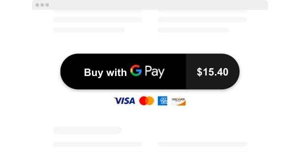  Google Pay Button<br>widget for website
