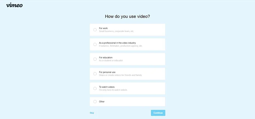 Vimeo video API