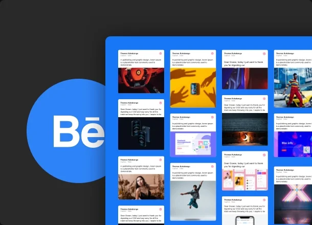 Display your Behance feed and emphasize exactly what you want