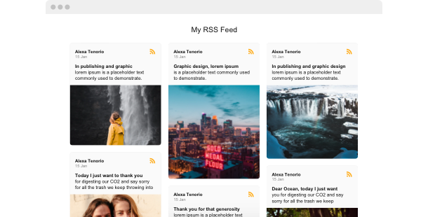 RSS Feed </br> widget for website