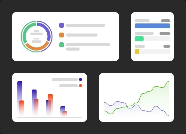 Numerous variants to display your graph or chart