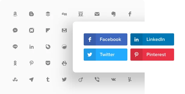 Social Share Buttons widget for website
